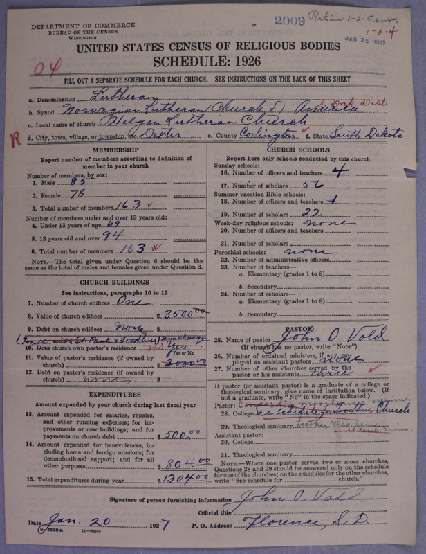 Scan of Norwegian Lutheran Church of America: 2009