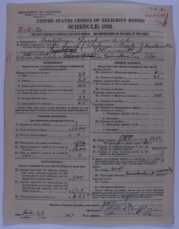 Scan of Presbyterian Church in the United States of America: 7109