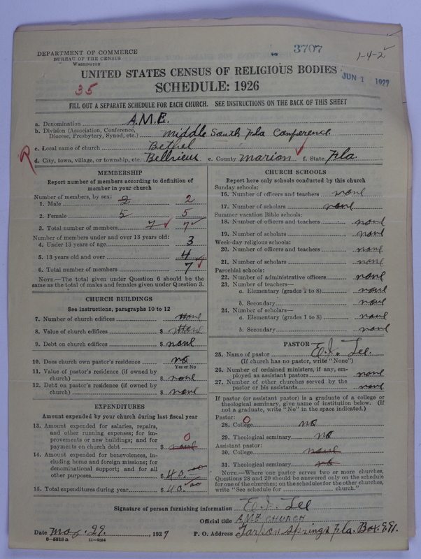 Scan of African Methodist Episcopal Church: 3707