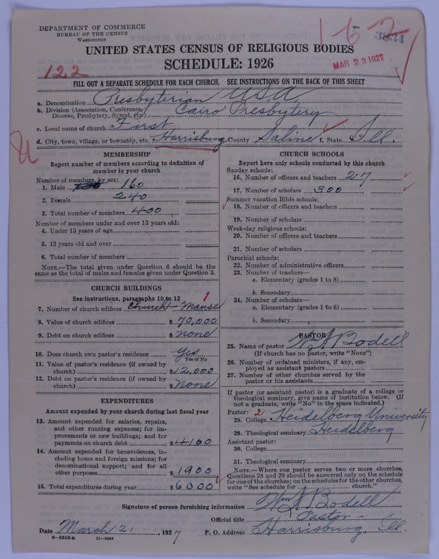 Scan of Presbyterian Church in the United States of America: 3834