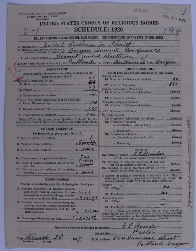 Scan of Church of the United Brethren in Christ: 2953