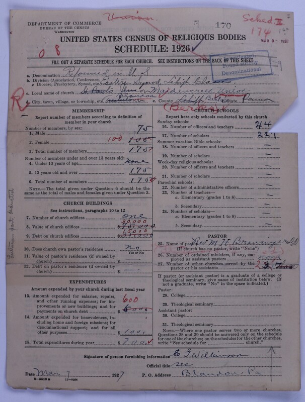 Scan of Reformed Church in the United States: 170