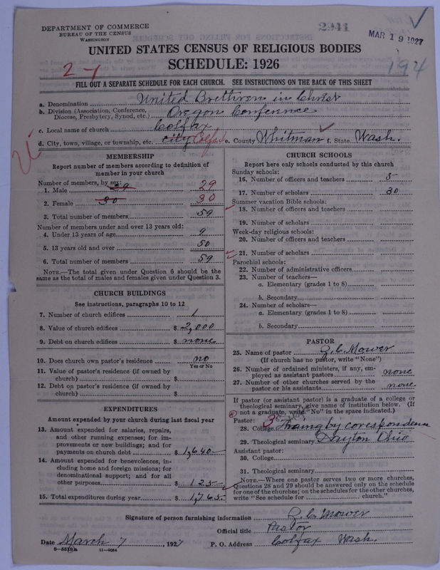 Scan of Church of the United Brethren in Christ: 2941