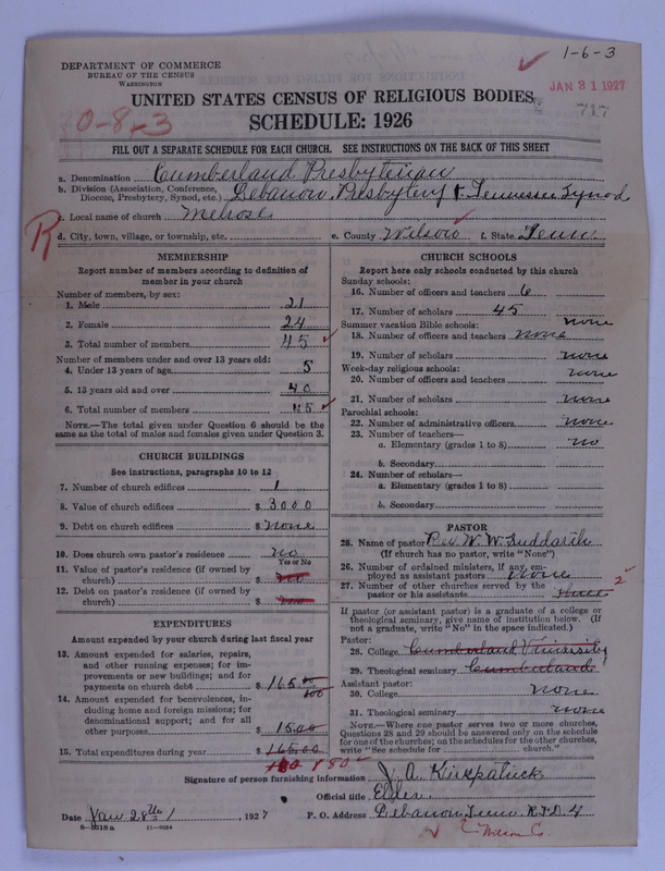 Scan of Cumberland Presbyterian Church: 717