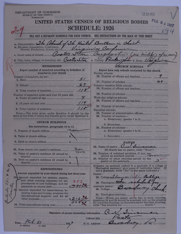 Scan of Church of the United Brethren in Christ: 2409
