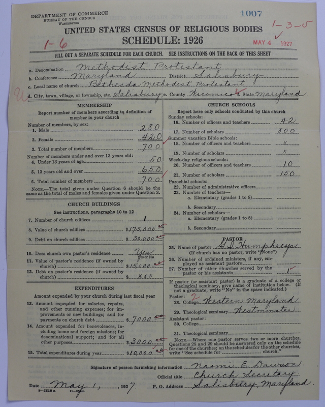 Scan of Methodist Protestant Church: 1007
