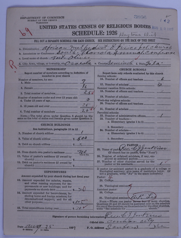 Scan of African Methodist Episcopal Church: 3866