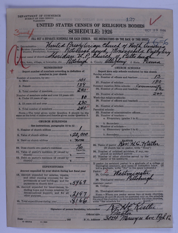 Scan of United Presbyterian Church of North America: 127