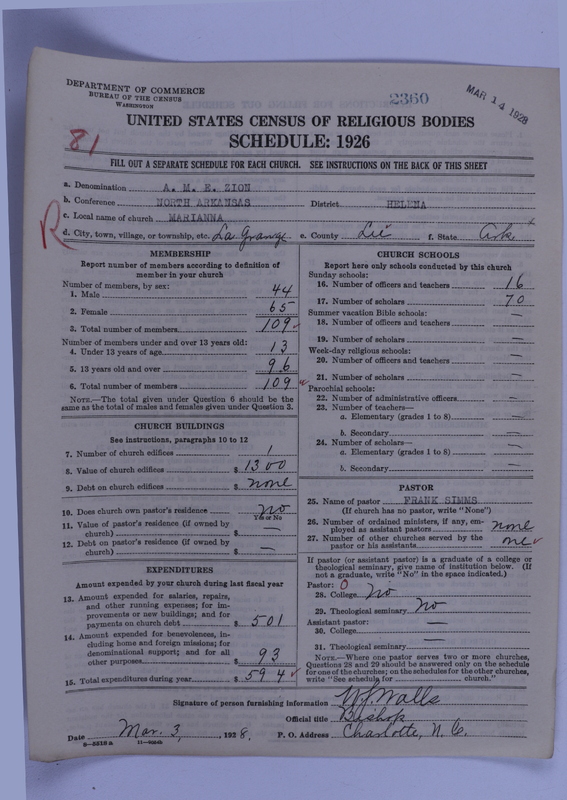 Scan of African Methodist Episcopal Zion Church: 2360