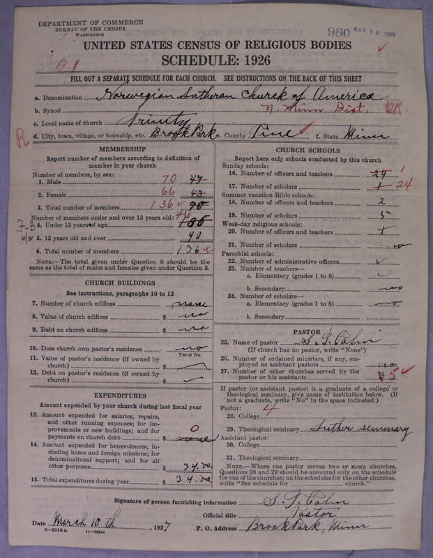 Scan of Norwegian Lutheran Church of America: 980