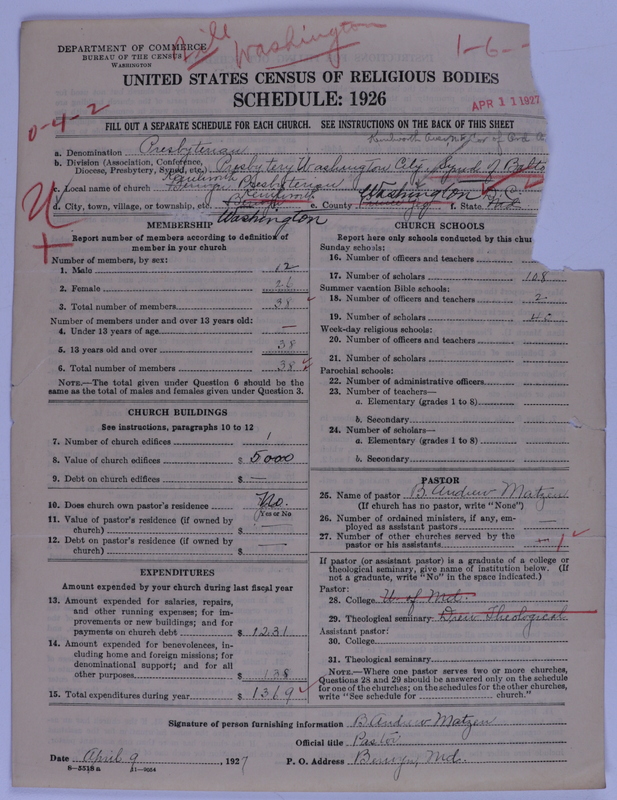 Scan of Presbyterian Church in the United States of America: