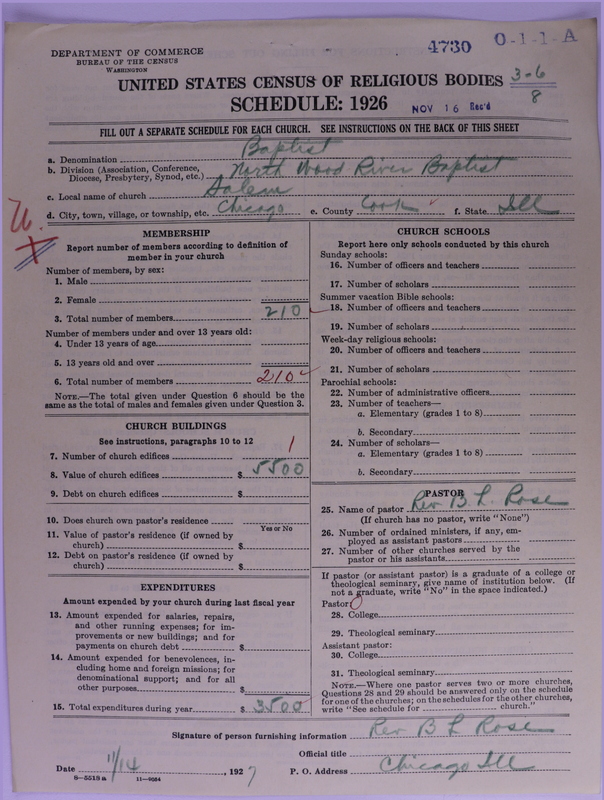 Scan of Negro Baptists: 4730