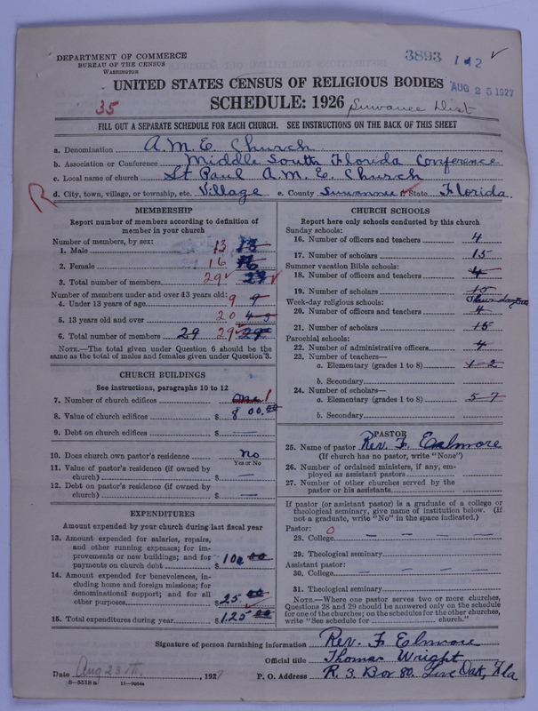 Scan of African Methodist Episcopal Church: 3893