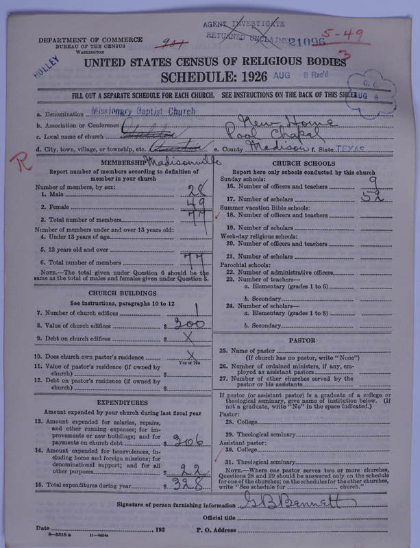 Scan of Negro Baptists: 21096