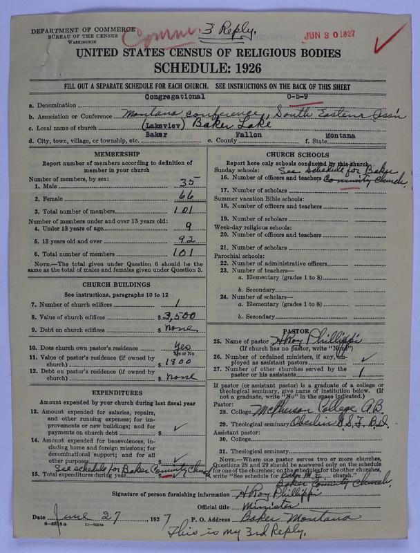 Scan of Federated Churches: