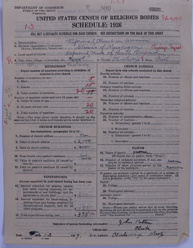 Scan of Reformed Church in America: 500