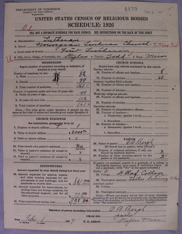 Scan of Norwegian Lutheran Church of America: 1175