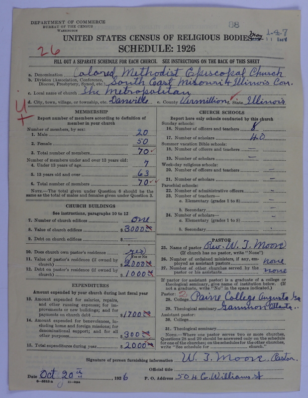 Scan of Colored Methodist Episcopal Church: 88