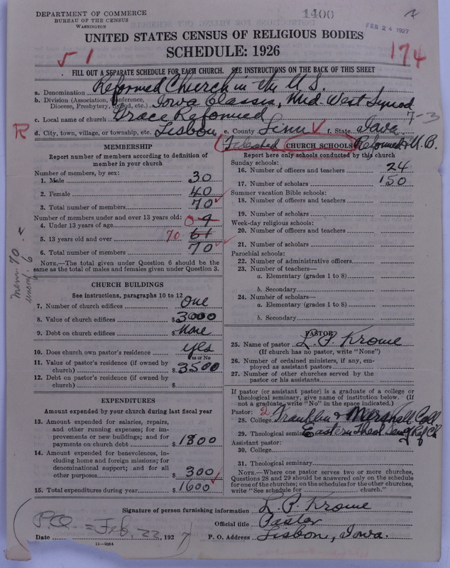 Scan of Reformed Church in the United States: 1400