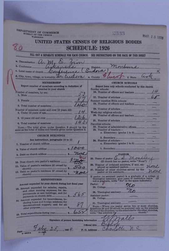 Scan of African Methodist Episcopal Zion Church: 2333
