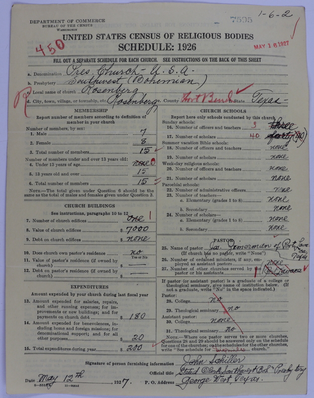 Scan of Presbyterian Church in the United States of America: 7595