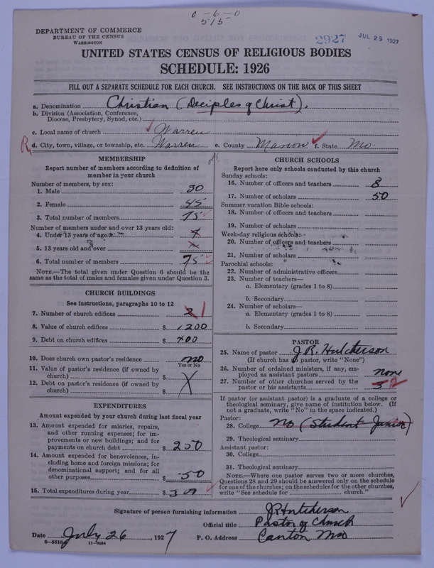 Scan of Disciples of Christ: 2927