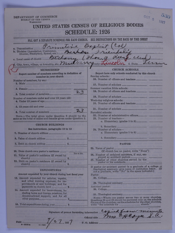 Scan of Colored Primitive Baptists: 531