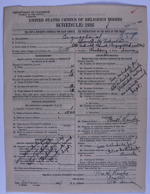 Scan of Federated Churches: