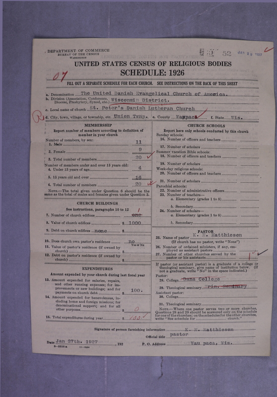 Scan of United Danish Evangelical Lutheran Church in America: 52