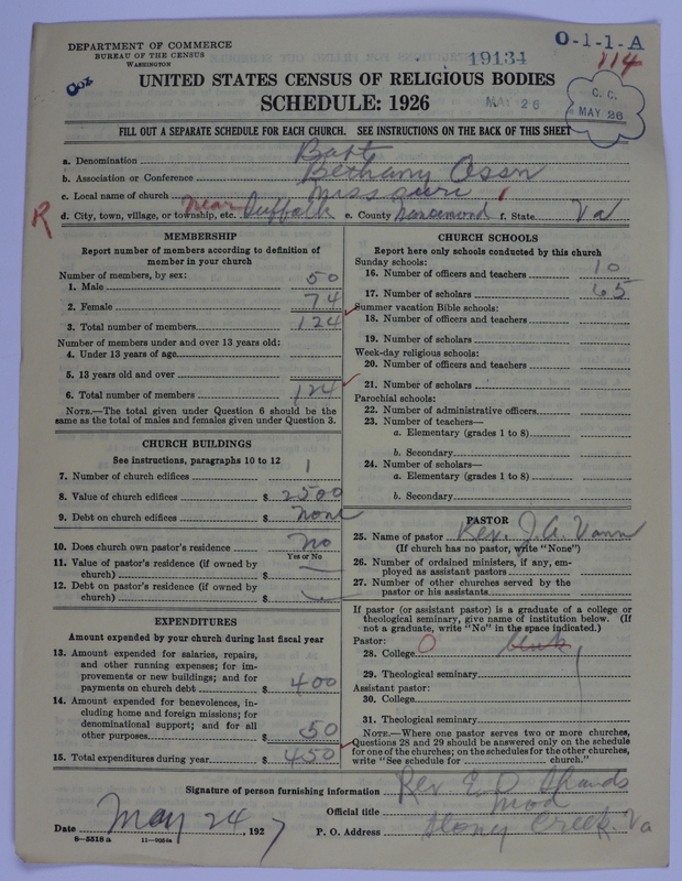 Scan of Negro Baptists: 19134