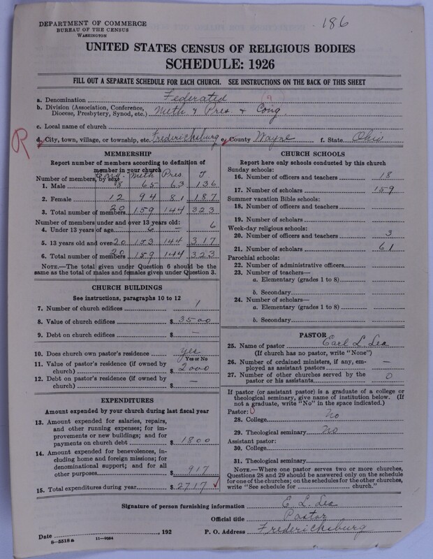 Scan of Federated Churches: 186