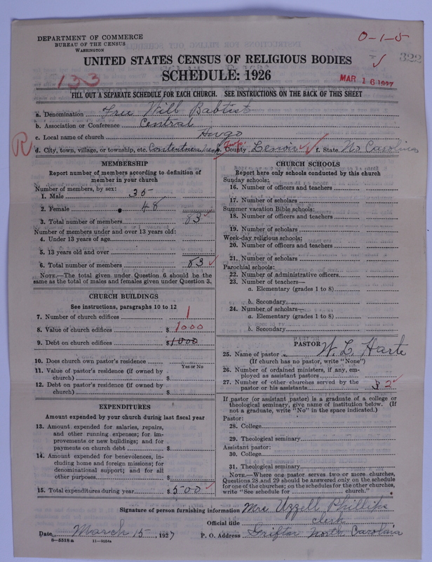 Scan of Free Will Baptists: 322