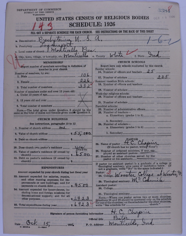 Scan of Presbyterian Church in the United States of America: 3384