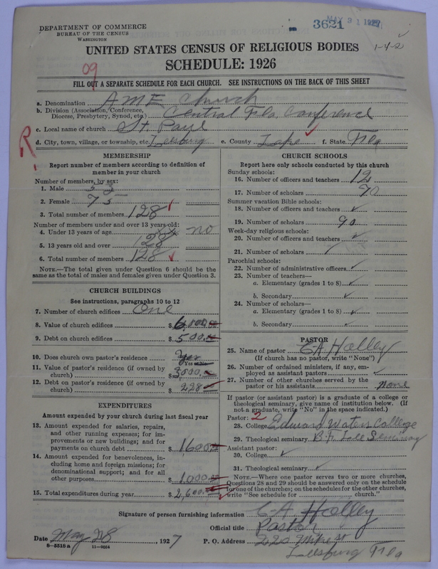Scan of African Methodist Episcopal Church: 3621