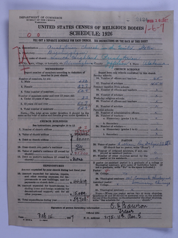 Scan of Presbyterian Church in the United States: 2424