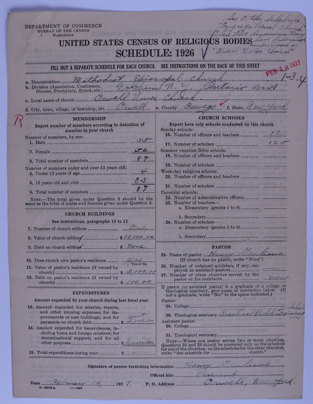 Scan of Federated Churches: