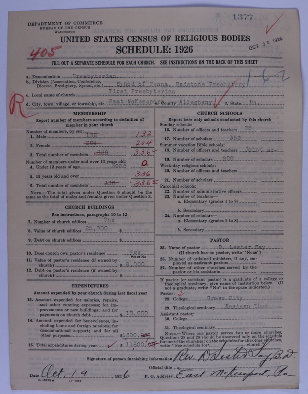 Scan of Presbyterian Church in the United States of America: 1377