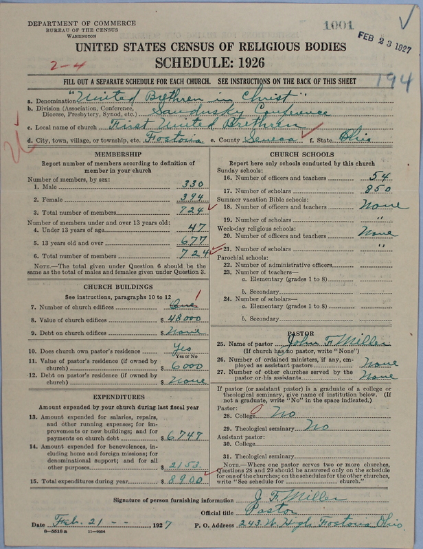 Scan of Church of the United Brethren in Christ: 1001