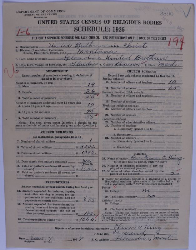 Scan of Church of the United Brethren in Christ: 2890