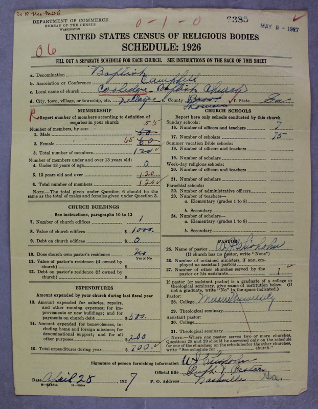Scan of Southern Baptist Convention: 6385
