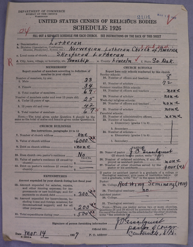 Scan of Norwegian Lutheran Church of America: 2101