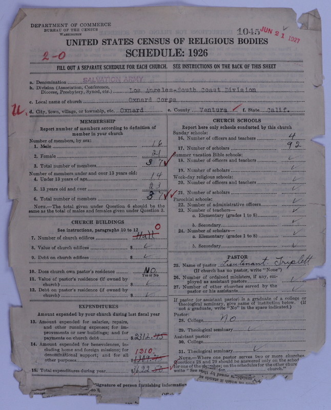Scan of Salvation Army: 1045