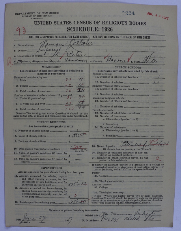 Scan of Roman Catholic Church: 7254