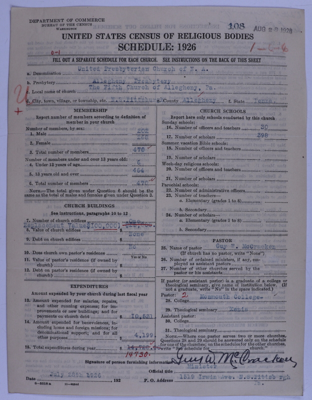 Scan of United Presbyterian Church of North America: 108