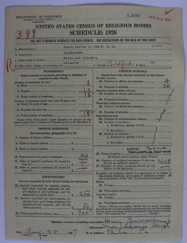 Scan of Presbyterian Church in the United States of America: 1500