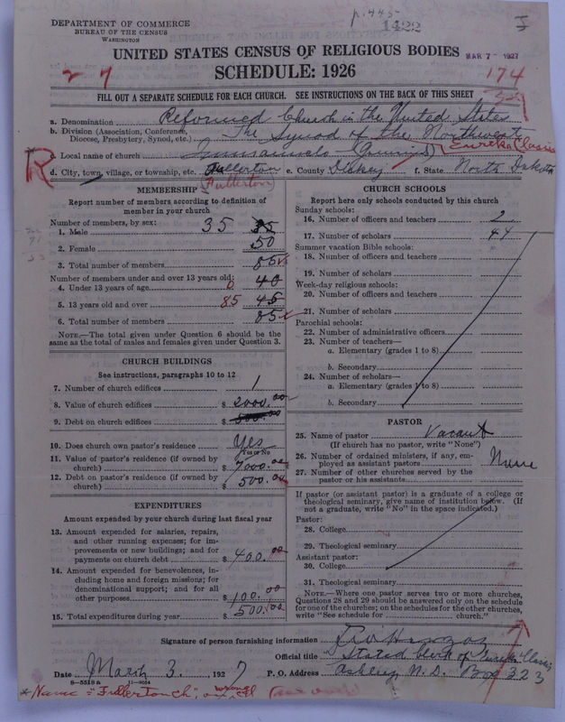 Scan of Reformed Church in the United States: 1422