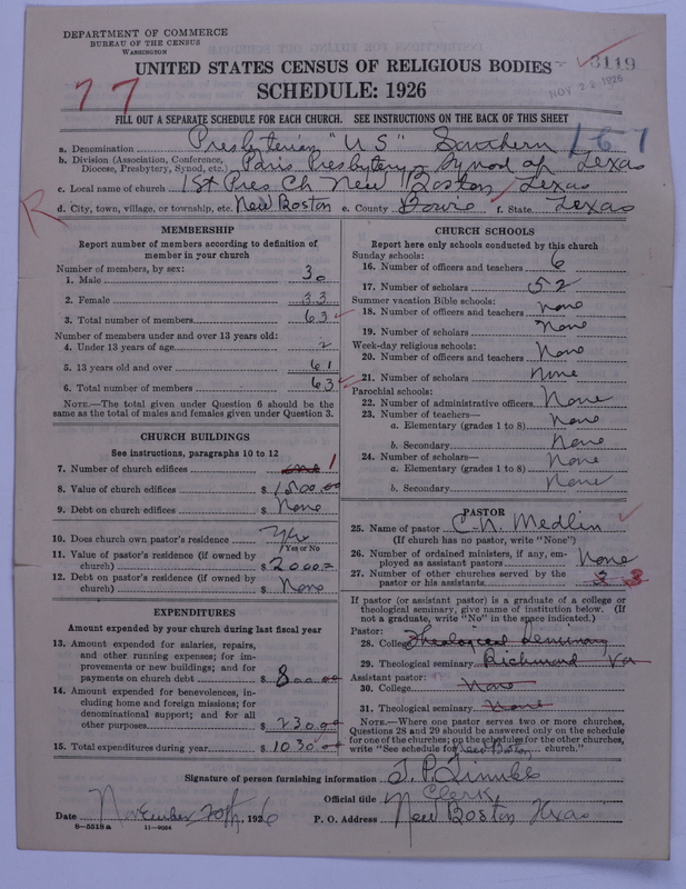 Scan of Presbyterian Church in the United States: 3119