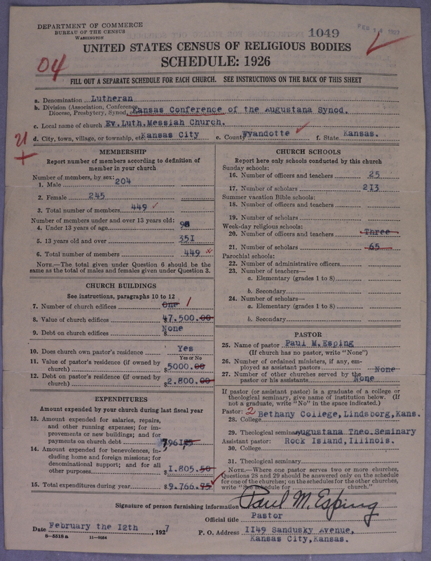 Scan of Evangelical Lutheran Augustana Synod of North America: 1049