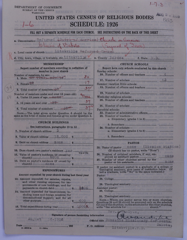 Scan of Reformed Church in America: 665