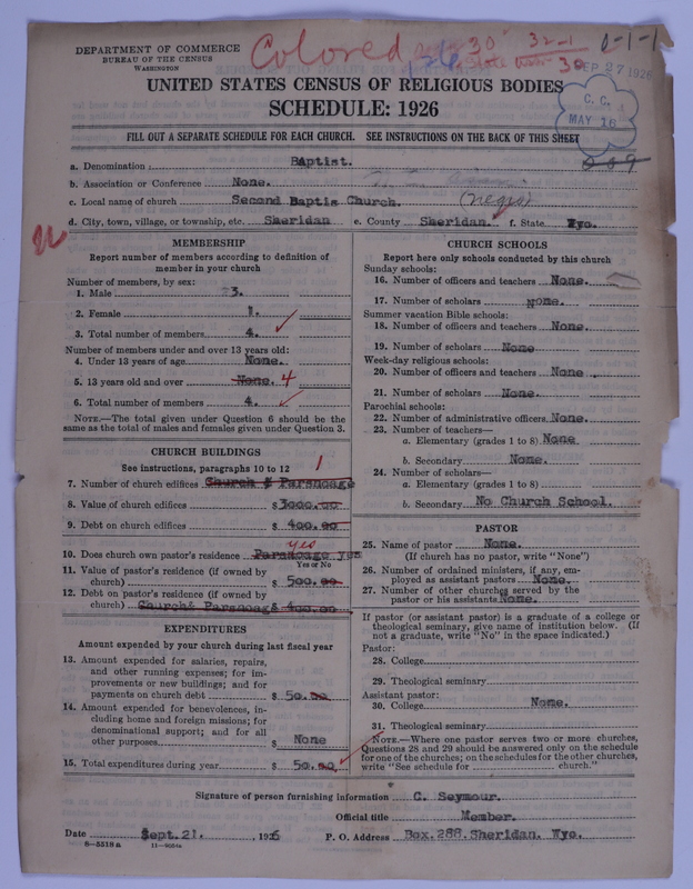 Scan of Negro Baptists: 126